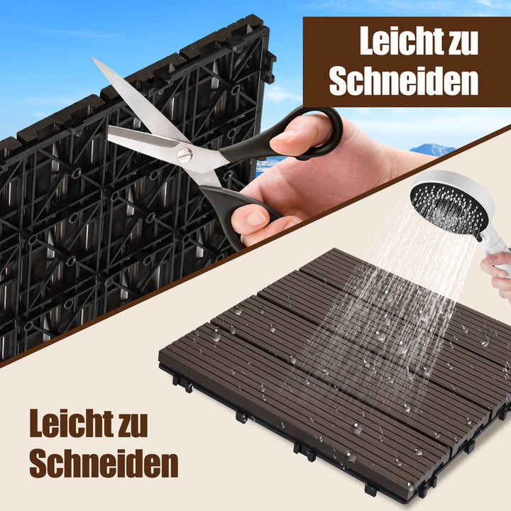 Sonnewelt WPC Terrassenfliesen Klickfliese 30x30cm 11stk