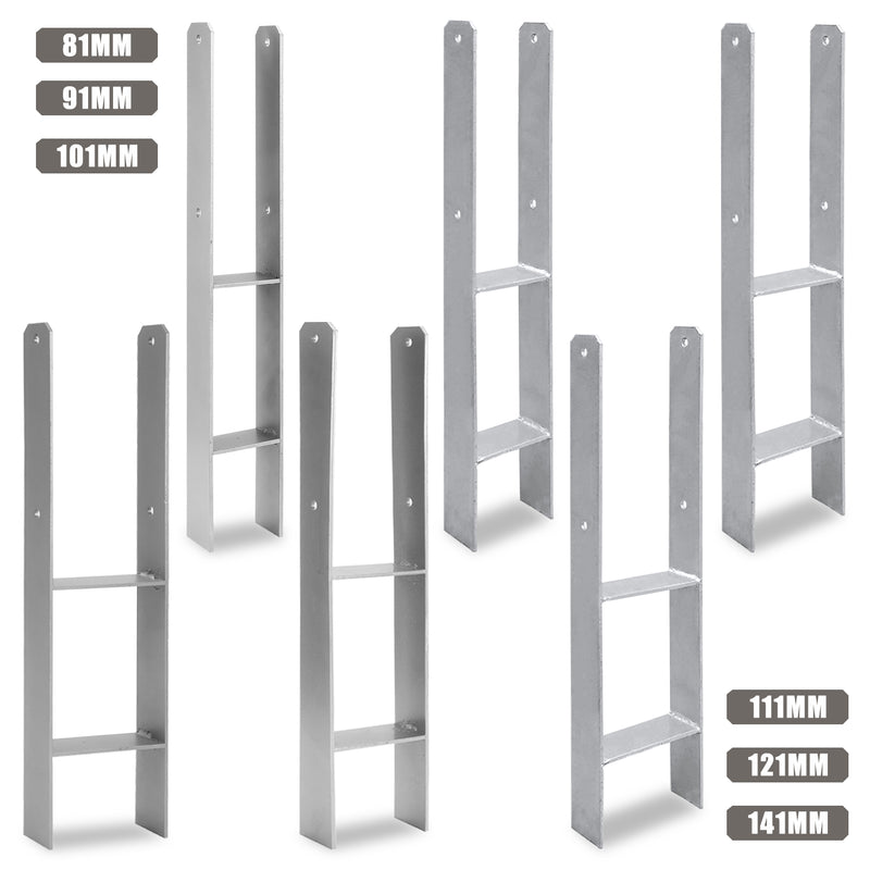Sonnewelt 2/4 Stück H-anker H-Pfostenträger Pfosten