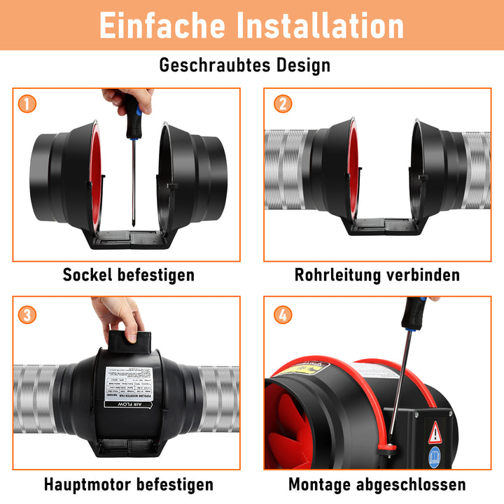Sonnewelt smoke extractor duct fan with remote control 100mm/150mm