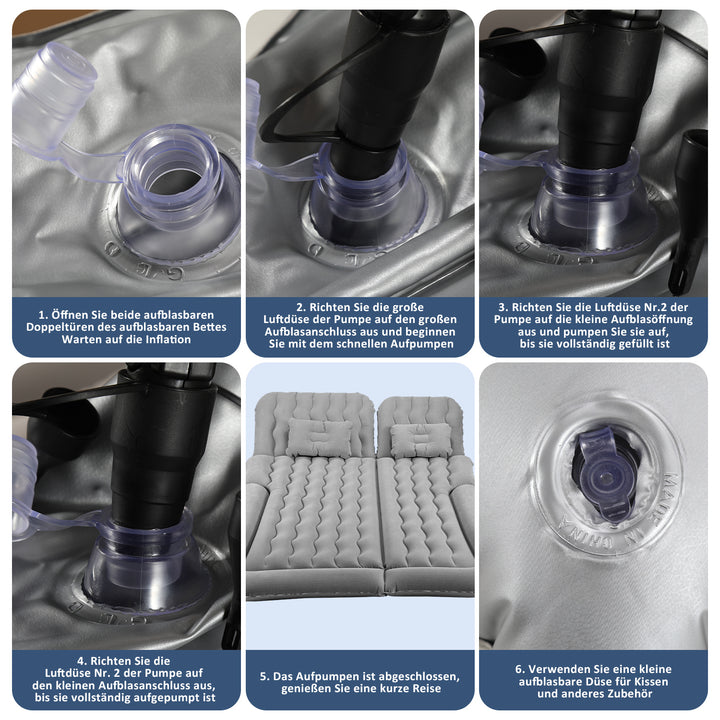Sonnewelt Luftbett Auto Luftmatratze mit Kopfkissen