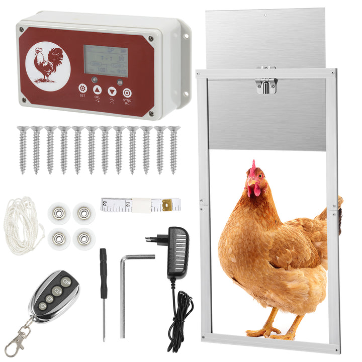 Sonnewelt Automatic Chicken Flap with Light Sensor, Timer, LED Display
