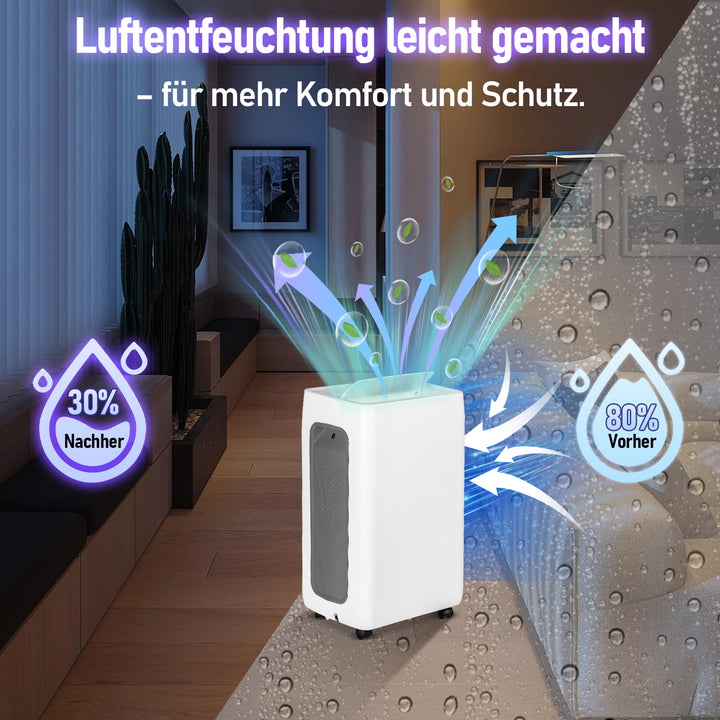 Sonnewelt dehumidifier 26L with timer function, laundry drying function, defrost function