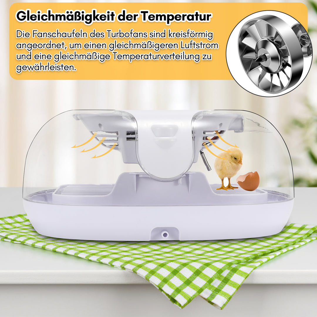 Sonnewelt Brutautomat Vollautomatisch Inkubator für Hühner 16 Eier