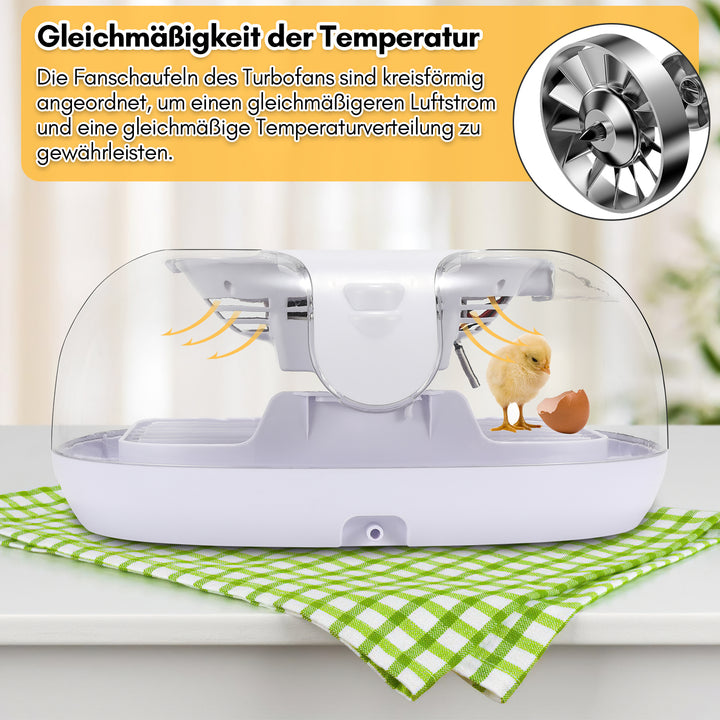 Sonnewelt Brutautomat Vollautomatisch Inkubator für Hühner 16 Eier