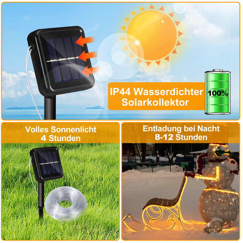 Sonnewelt Solar LED Lichterkette Aussen IP65