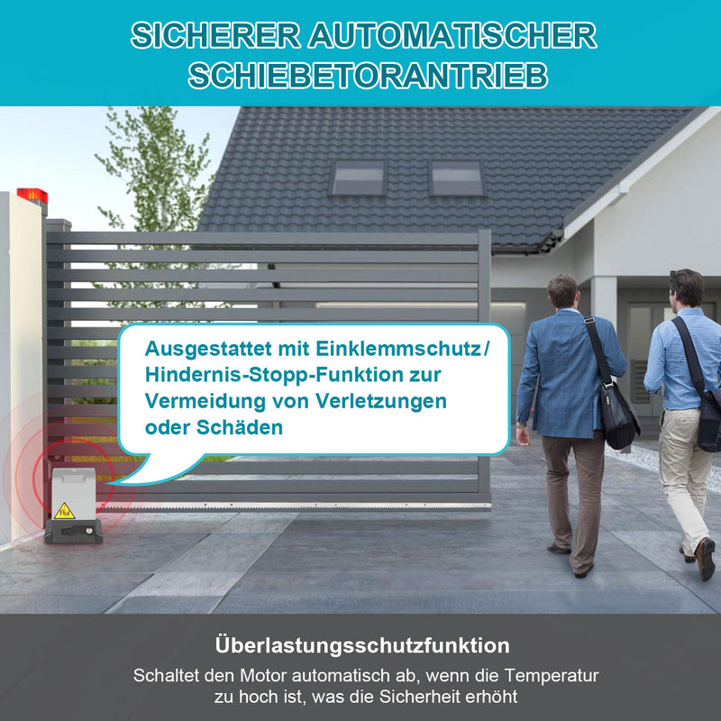 Sonnewelt Schiebetorantrieb Garagentorantrieb mit App-Steuerung 370W/550W