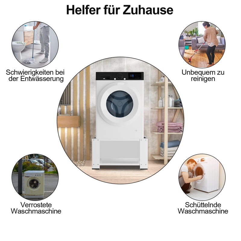 Sonnewelt Waschmaschinen Untergestell mit Ablage bis 150kg