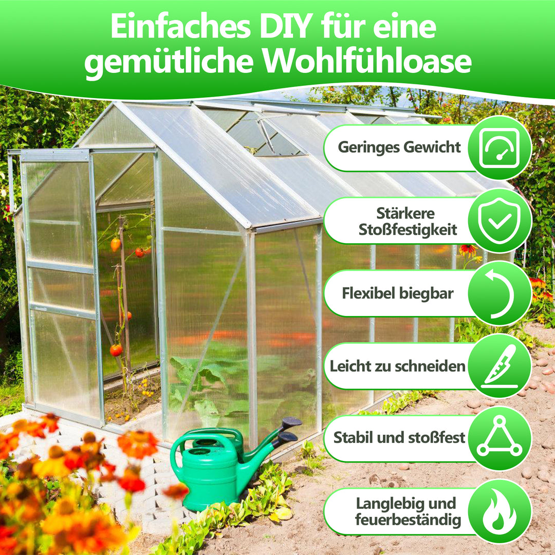 Sonnewelt polycarbonate hollow chamber sheets 8mm 5 pieces for greenhouse