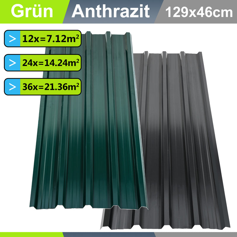 Sonnewelt trapezoidal sheet metal roof sheet profile sheet galvanized 12x
