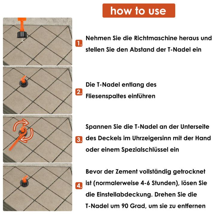 Sonnewelt 110/220 piece leveling system for tile laying