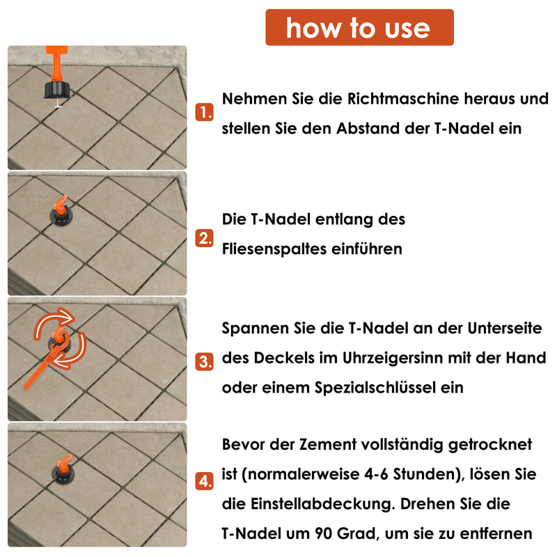 Sonnewelt 110/220 piece leveling system for tile laying
