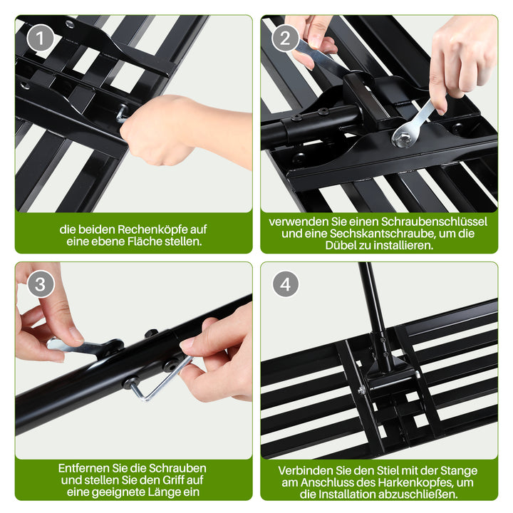 Sonnewelt Rasenrakel Nivellierrechen 75cmx25cm