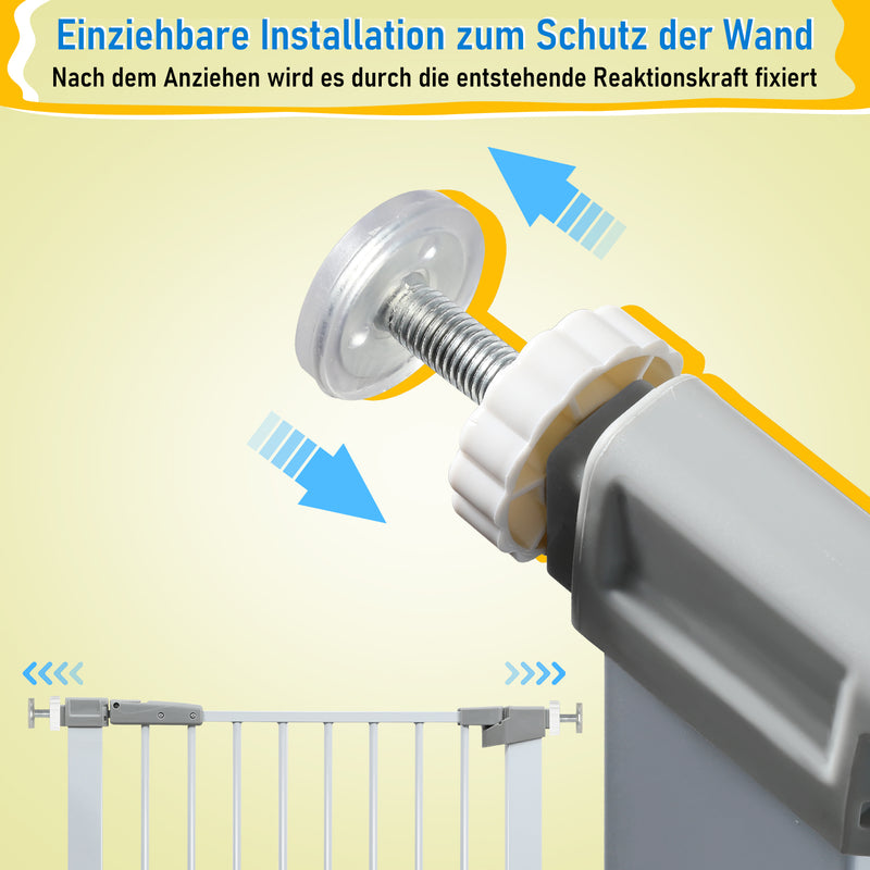 Sonnewelt Treppenschutzgitter Kindergitter ohne Bohren 76-104cm