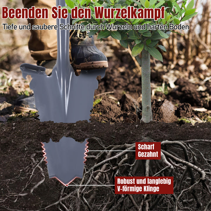Sonnewelt Spaten Wurzelspaten Gärtnerspaten 114cm