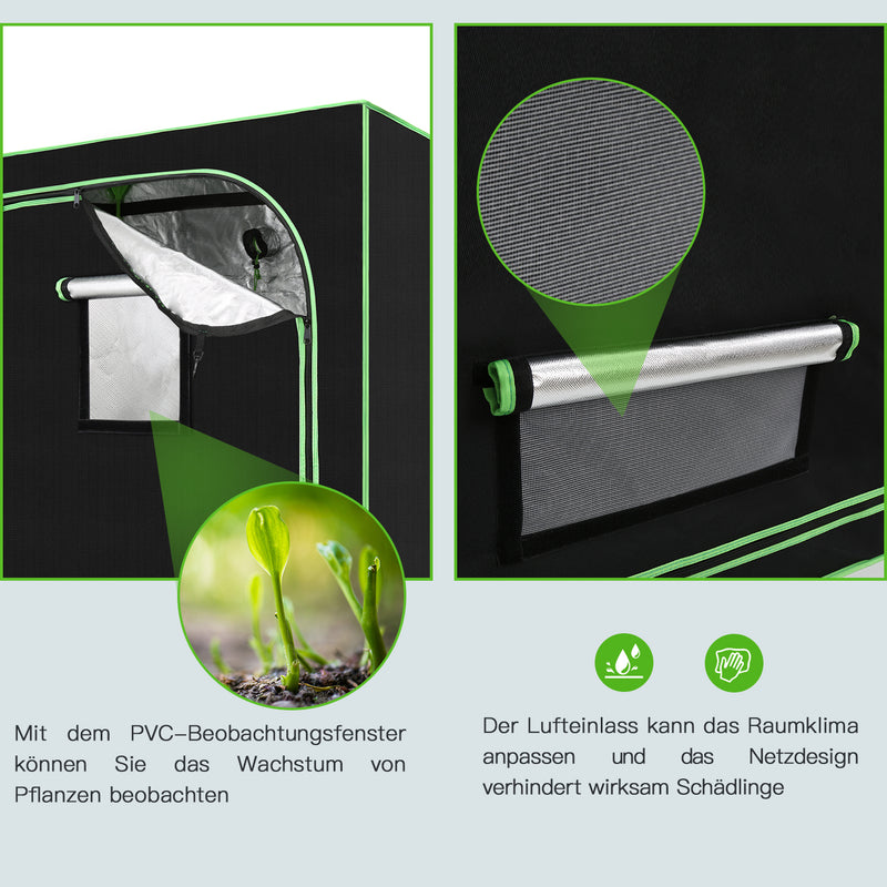Sonnewelt Growbox Gewächshaus Pflanzenzelt