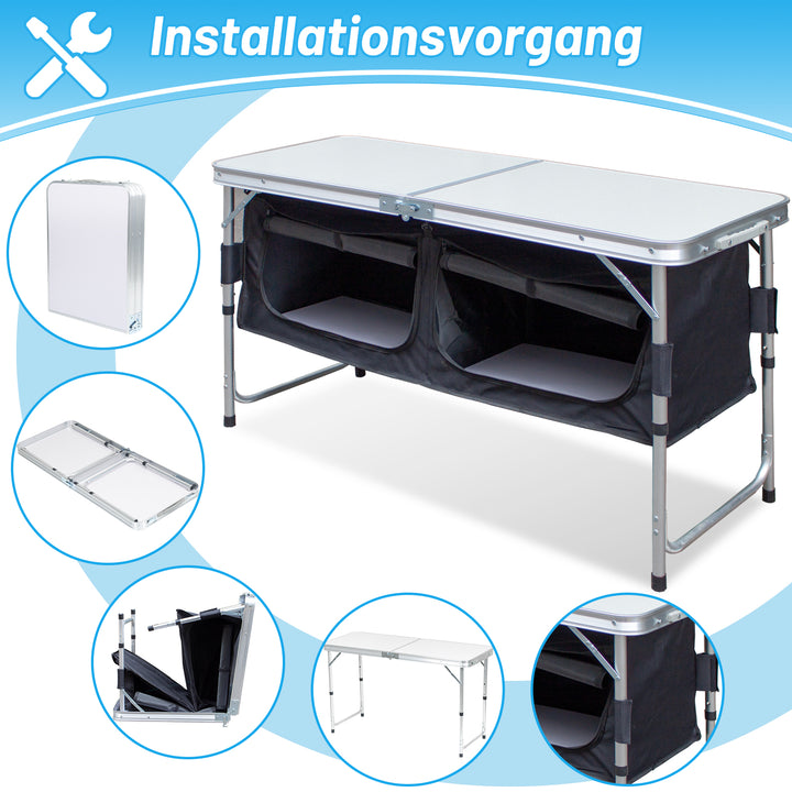 Sonnewelt foldable camping kitchen with 2 compartments