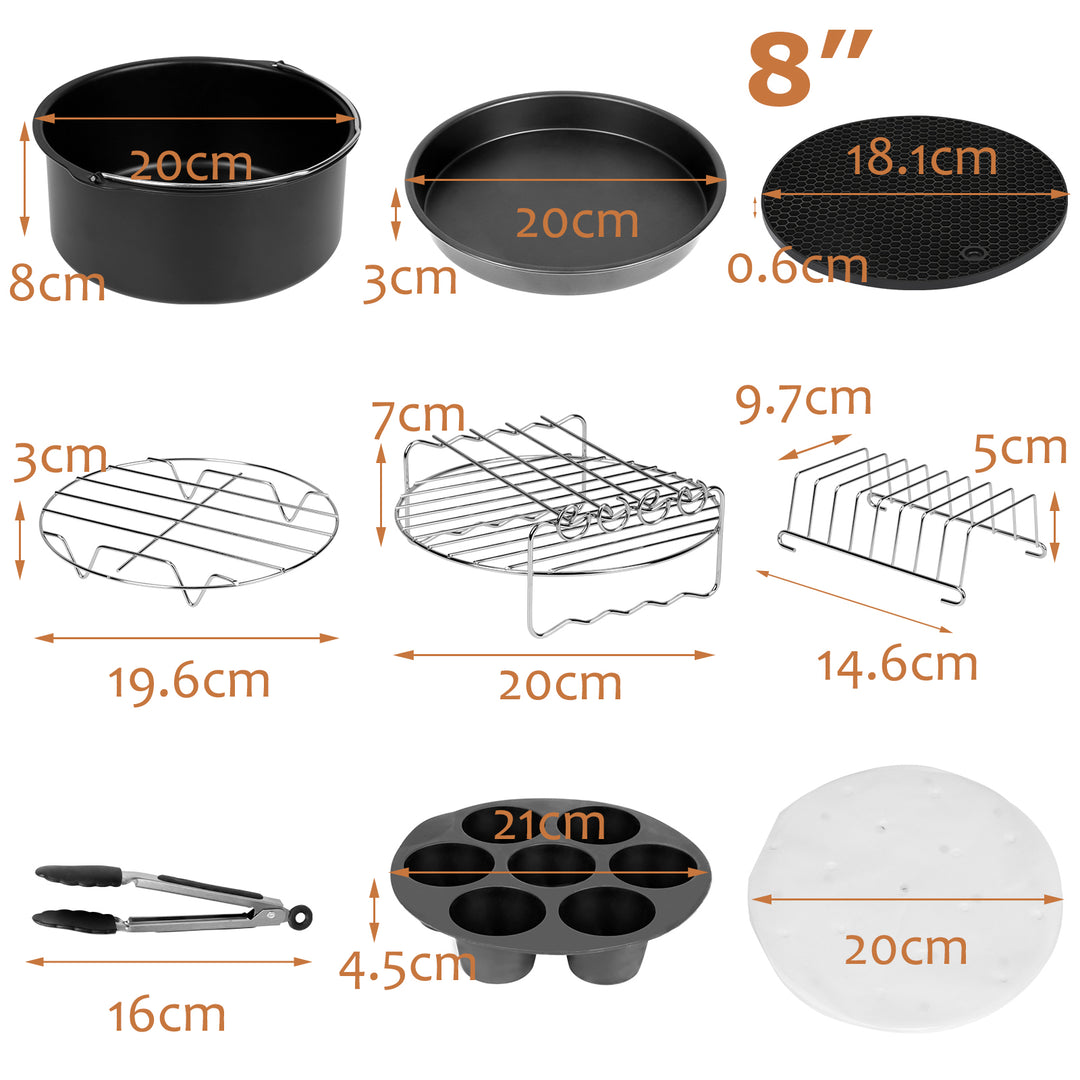 Sonnewelt 12X Accessory Set for Hot Air Fryer Airfryer