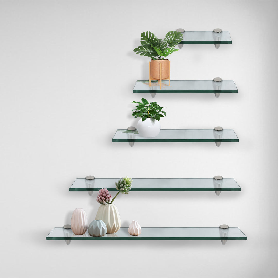 Sonnewelt glass shelf wall shelf frosted glass/clear glass