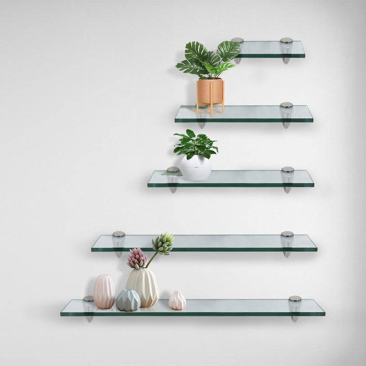 Sonnewelt glass shelf wall shelf frosted glass/clear glass