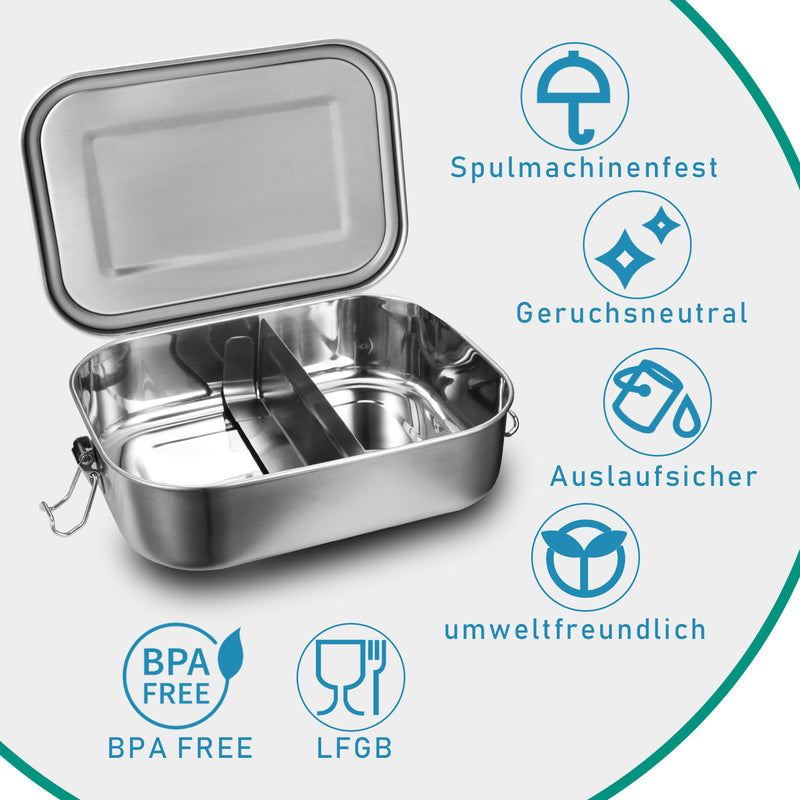Sonnewelt Brotdose frei BPA Lunchbox Edelstahl 800/1200/1400ml