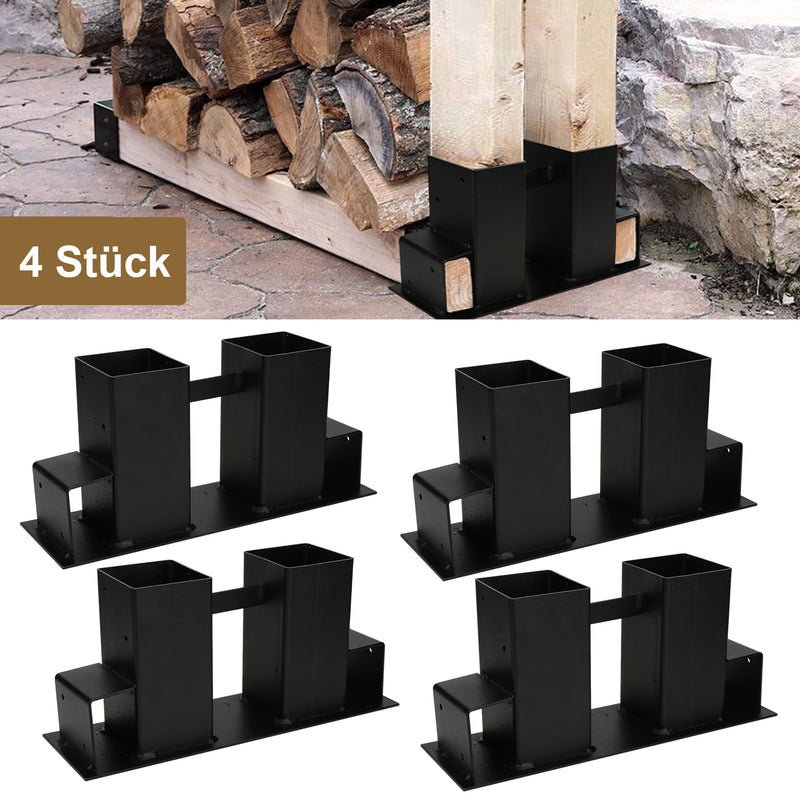 Sonnewelt 4 Stück Holzstapelhilfe Brennholz Stapelhilfe