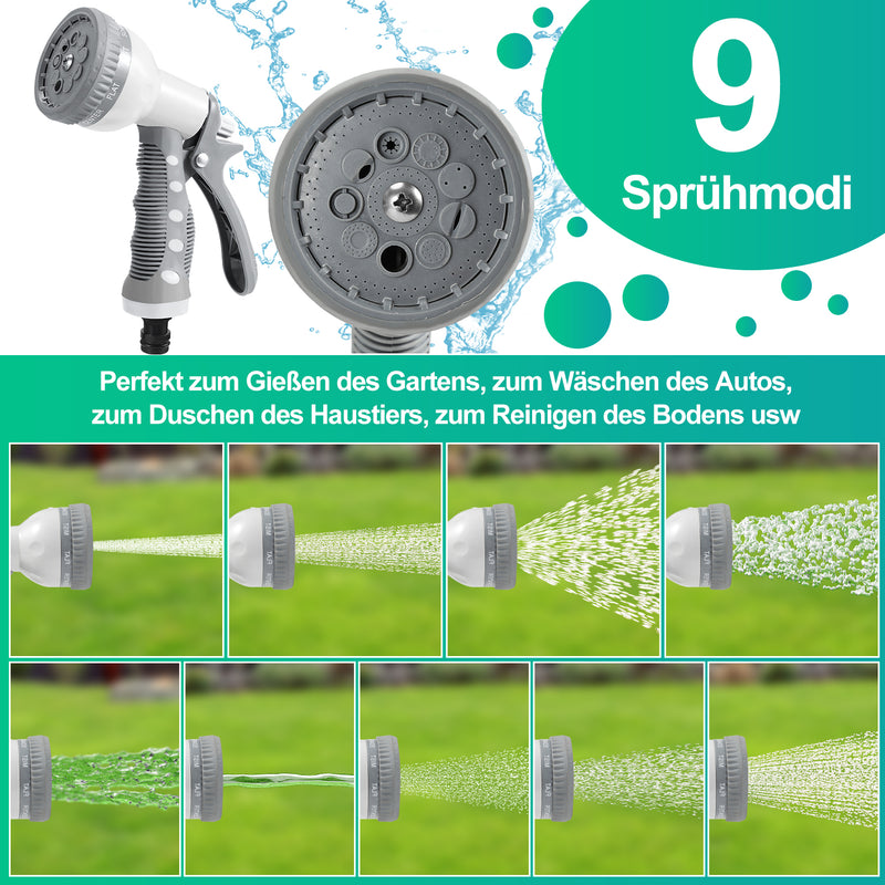 Sonnewelt Schlauchtrommel mit Handbrause und Gartenschlauch