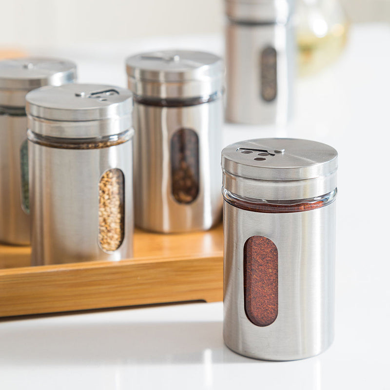 Sonnewelt spice jars set of 12 stainless steel