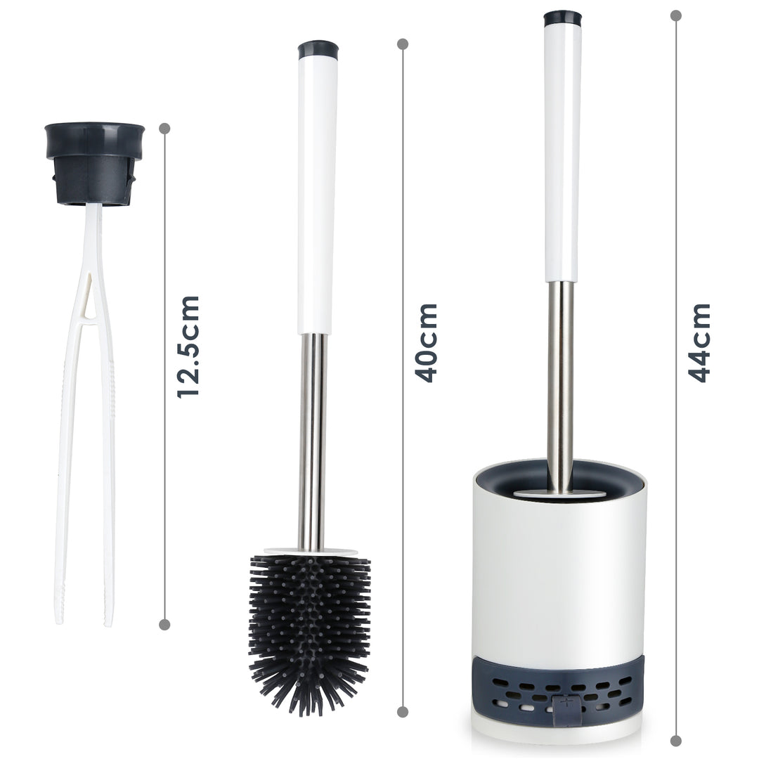Sonnewelt Silicone Toilet Brush Sterile Stainless Steel 2 in 1