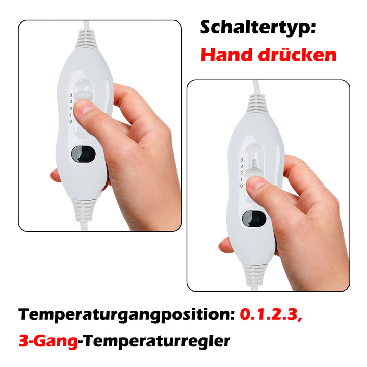 Sonnewelt Wärmeunterbett Elektrische Heizdecke 3 Temperatursstufen