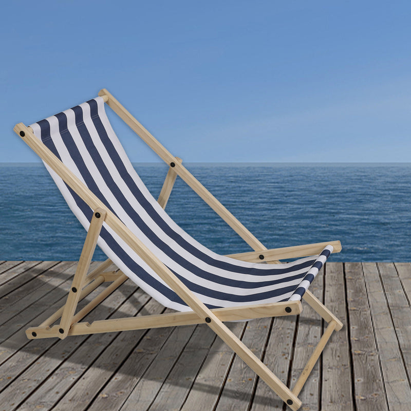Sonnewelt Liegestuhl Klappbar Strandliege Holz