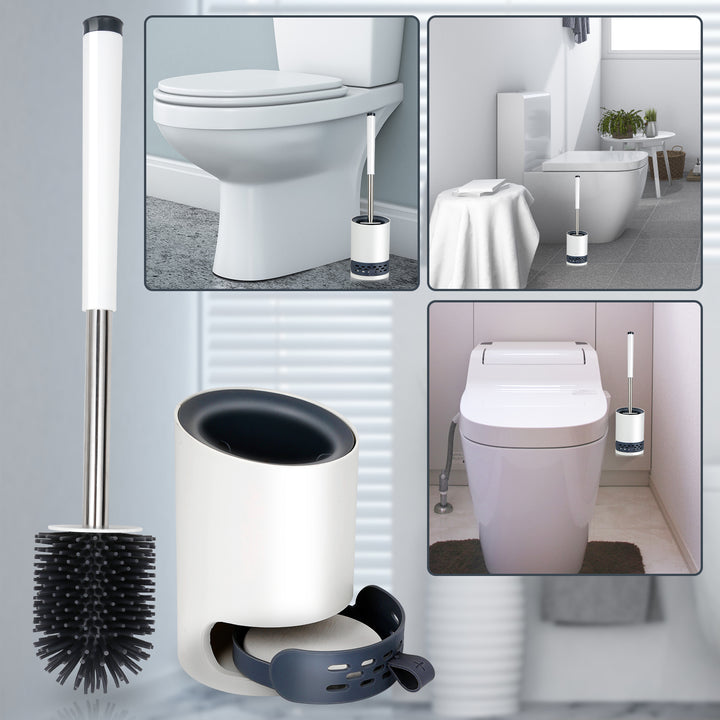 Sonnewelt Silicone Toilet Brush Sterile Stainless Steel 2 in 1
