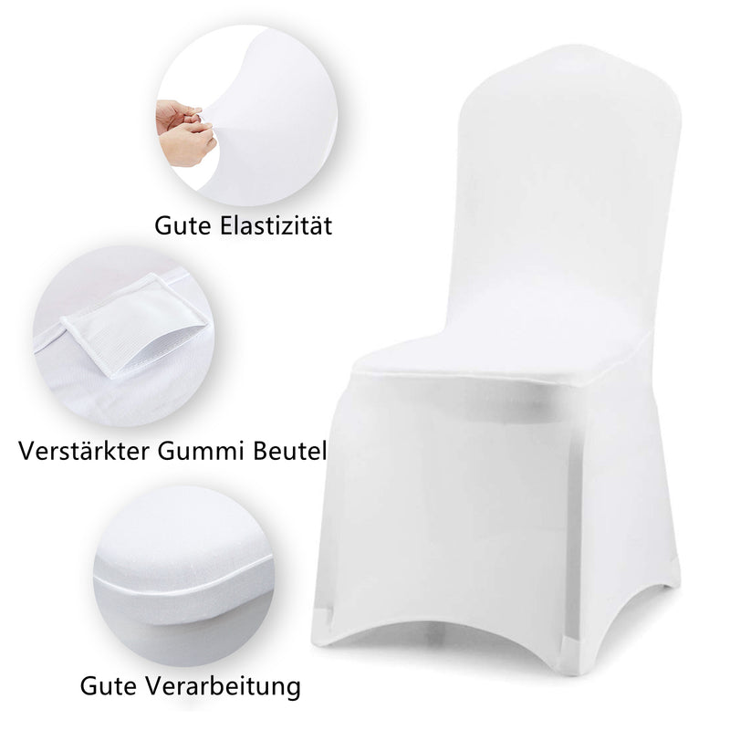 Sonnewelt Universell Stuhlhussen Elastik Weiß