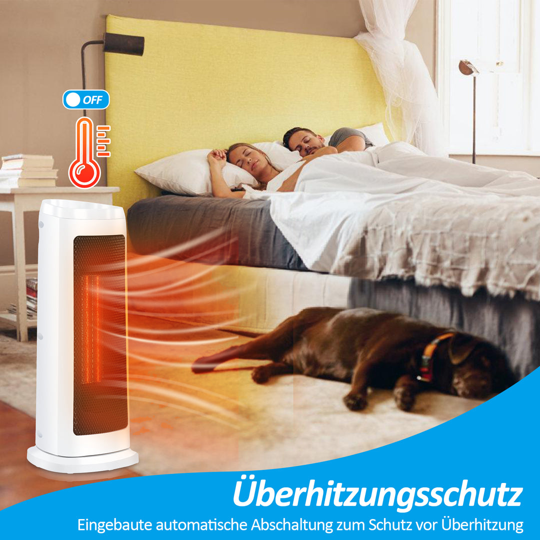 Sonnewelt 2000W Keramik Heizlüfter mit automatischer Oszillation