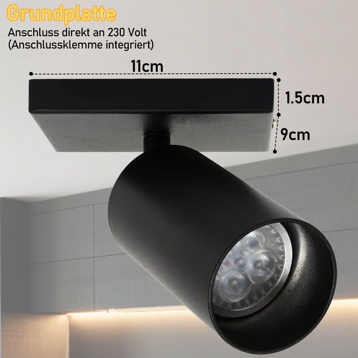 Sonnewelt Deckenstrahler GU10 4W 1/2/3 flammig Warmweiß