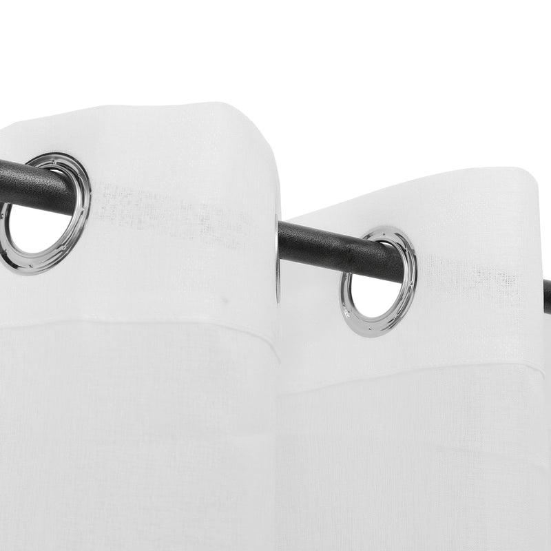 Sonnewelt 2x Gardinen Voile Ösenvorhänge Polyester
