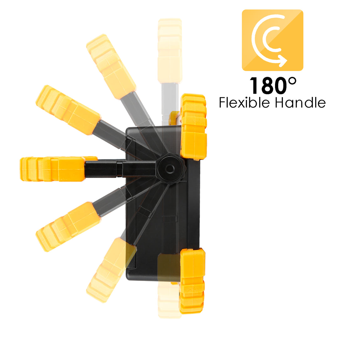 Sonnewelt LED Baustrahler Akku 30W Kaltweiß mit USB Ausgang-Ports