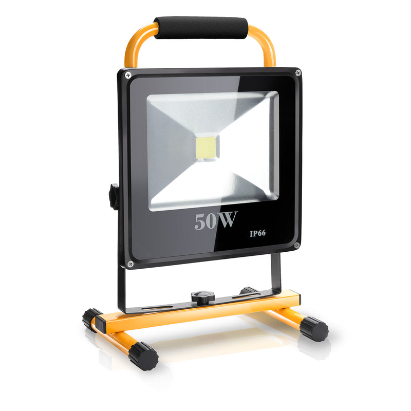 Sonnewelt Led Baustrahler Akku Strahler IP66 Kaltweiß