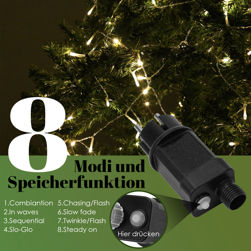 Sonnewelt Christbaumbeleuchtung mit Ring 280 LEDs IP44