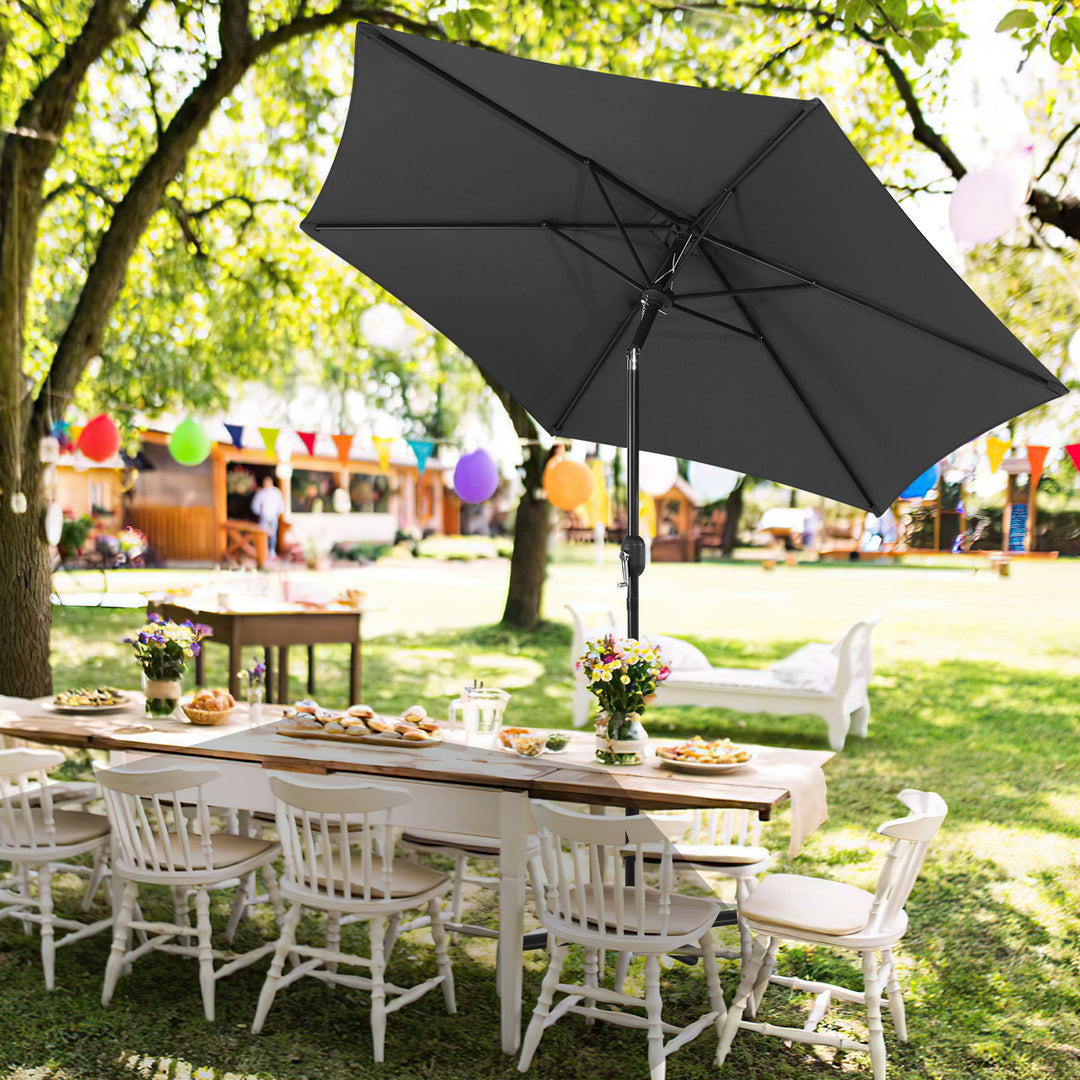 Sonnewelt Sonnenschirm 2.7m Winkelverstellbar mit/ohne LED