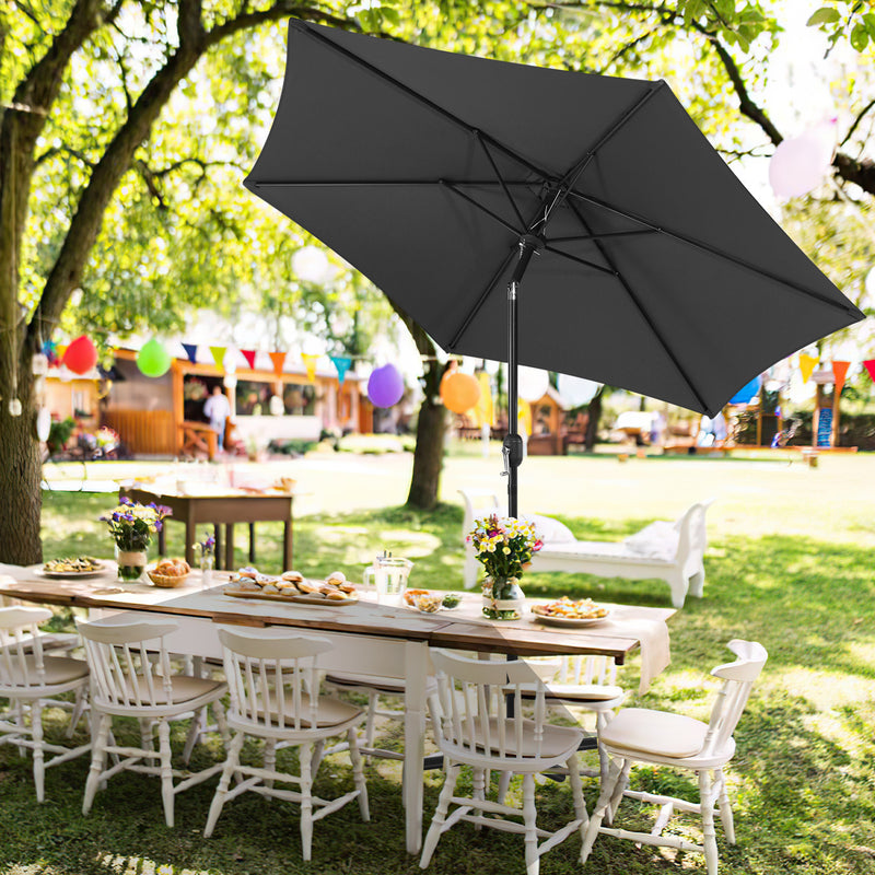 Sonnewelt Sonnenschirm 2.7m Winkelverstellbar mit/ohne LED
