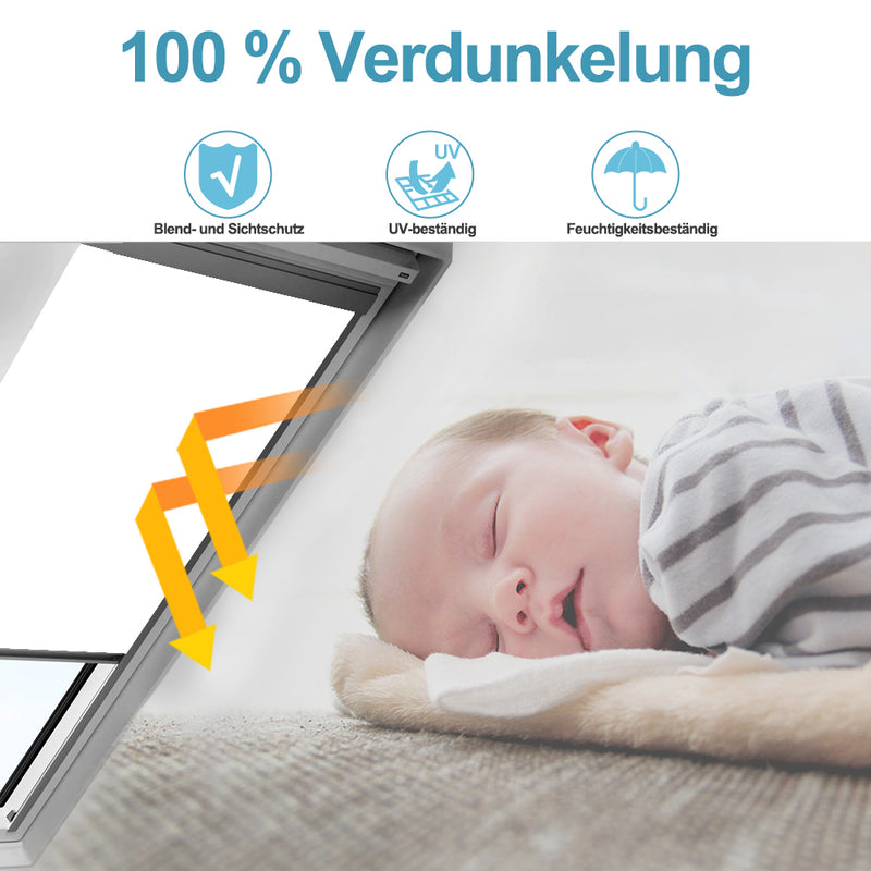Sonnewelt Dachfenster Rollo Verdunkelungsrollo für VELUX
