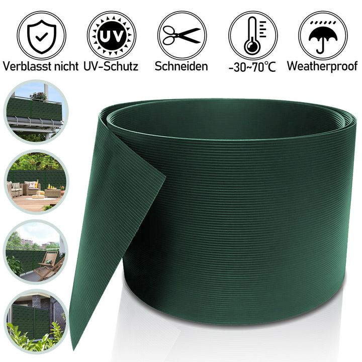 Sonnewelt PVC Sichtschutzstreifen Grün UV-bestädig 10X