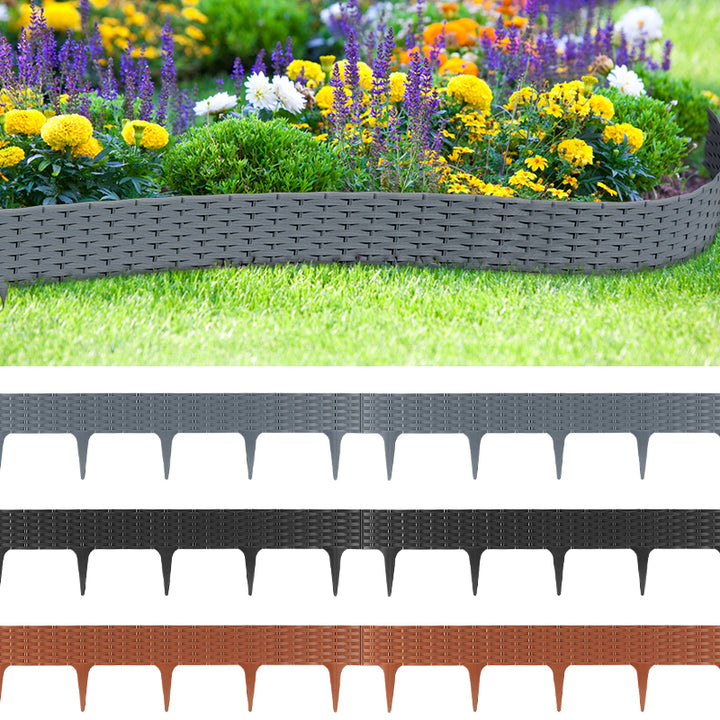 Sonnewelt lawn edge garden palisade rattan look