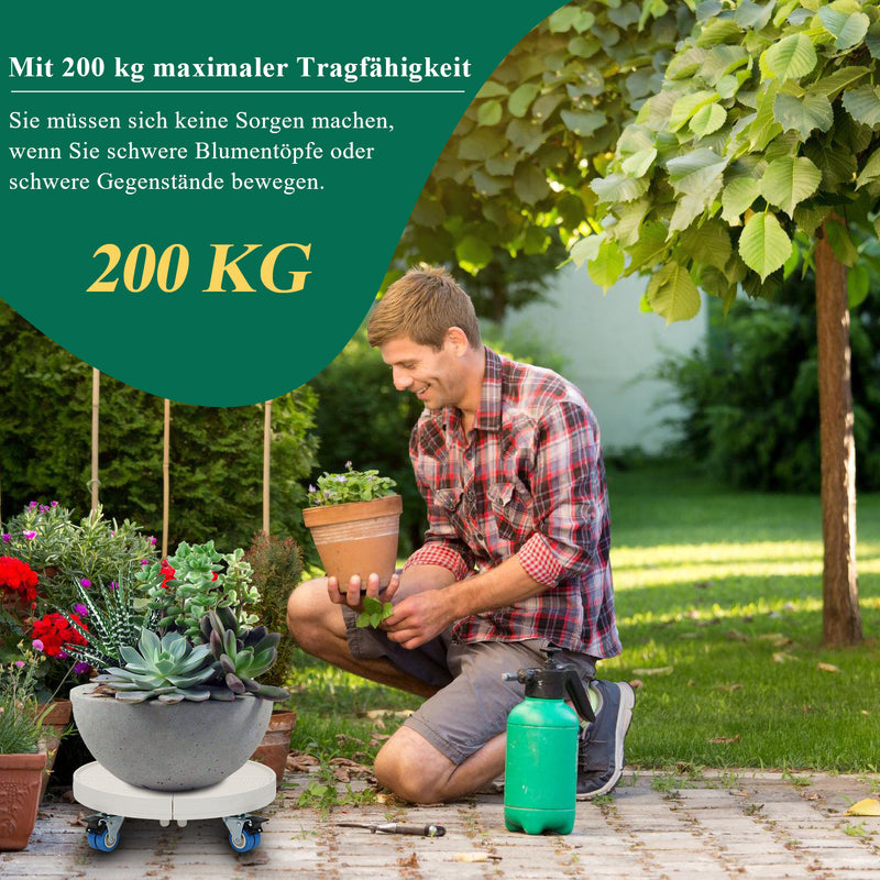 Sonnewelt Pflanzenroller mit Rollen Tragkraft 200 kg