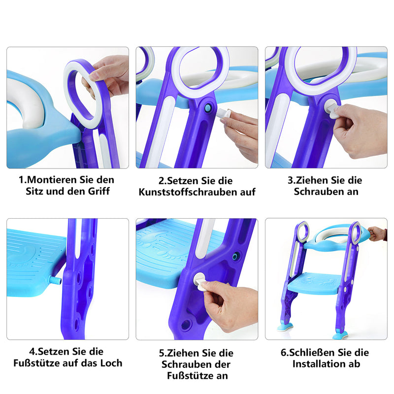 Sonnewelt Toilettentrainer mit Treppe Kinder Lerntöpfchen