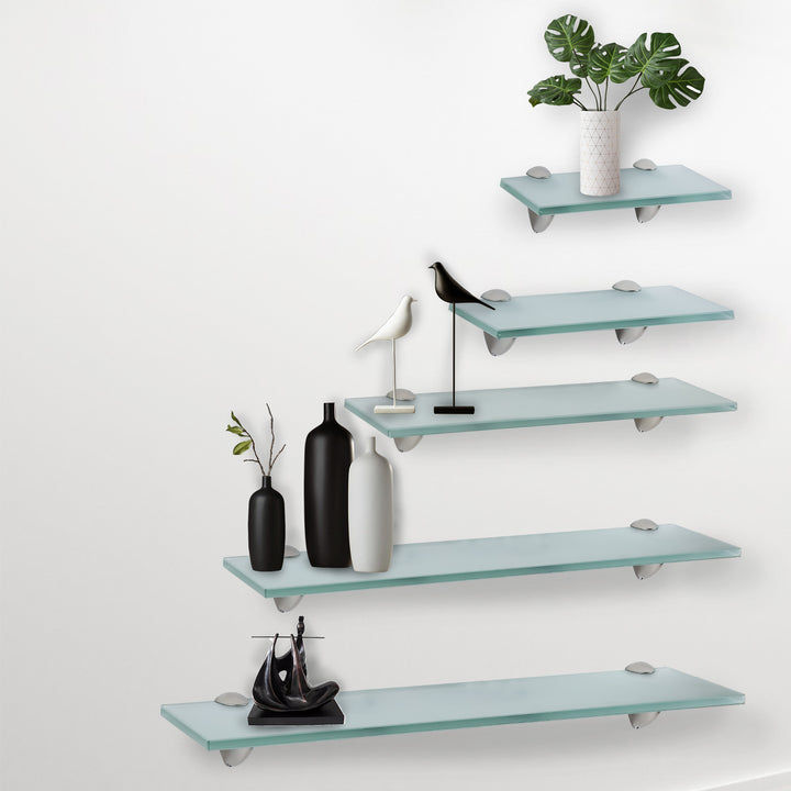 Sonnewelt glass shelf wall shelf frosted glass/clear glass