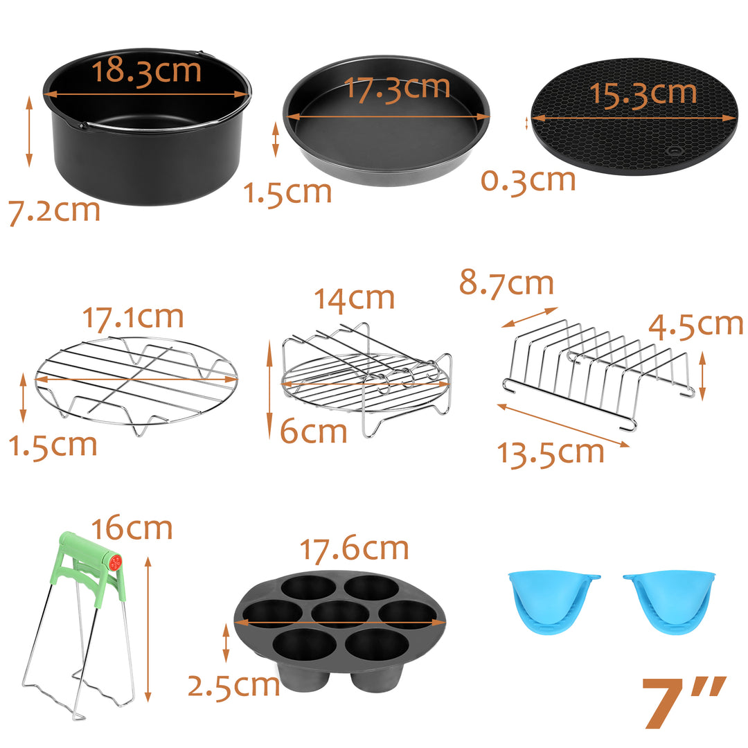 Sonnewelt 12X Accessory Set for Hot Air Fryer Airfryer