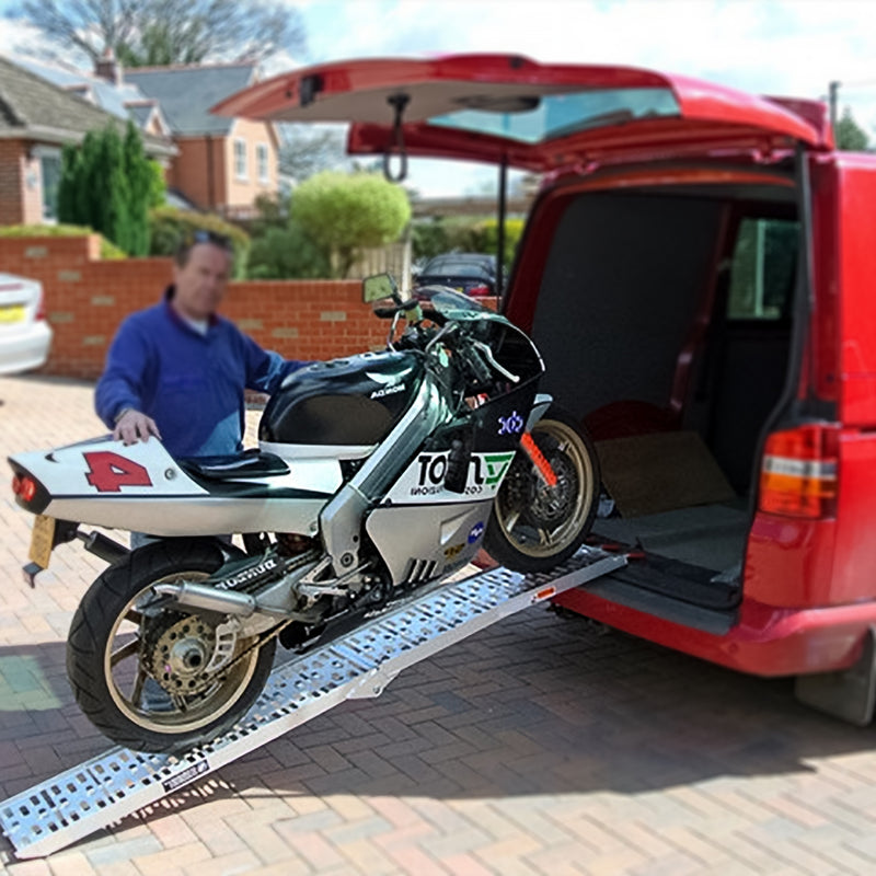 Sonnewelt Auffahrrampe Klappbar 340kg Faltbare Alu Motorradrampe