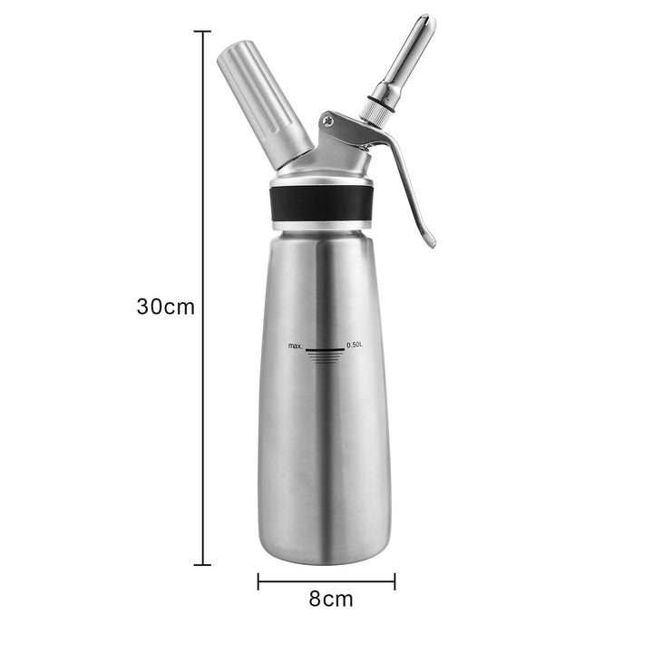 Sonnewelt cream dispenser stainless steel with 3 nozzles 500ml