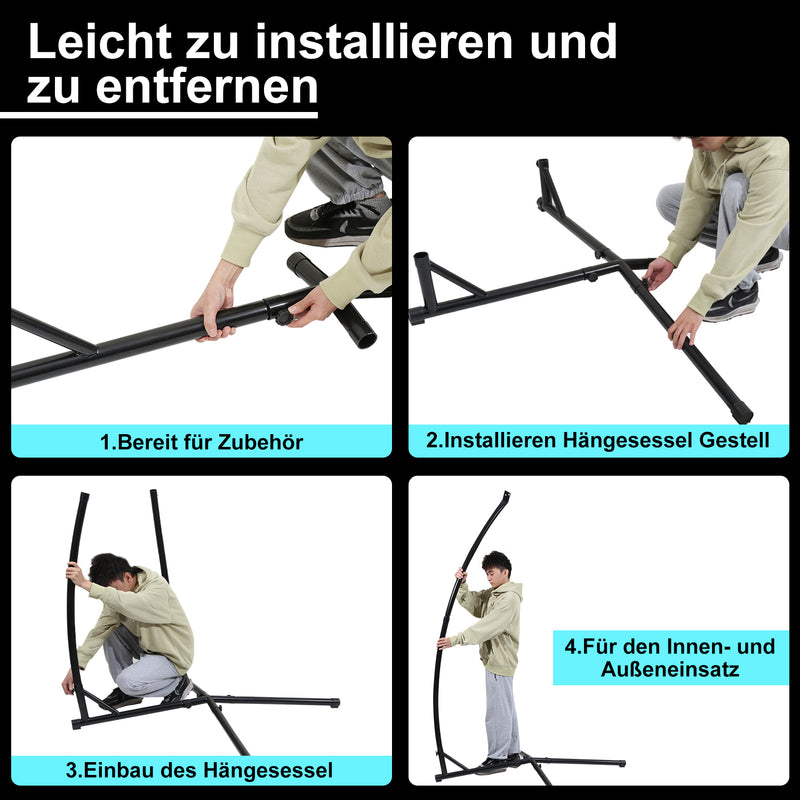 Sonnewelt Hängesessel Gestell aus Metall Belastung 150kg